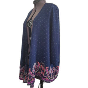 LA Hearts Women's Cover-up One Size Blue Pink Paisley Lightweight Resort